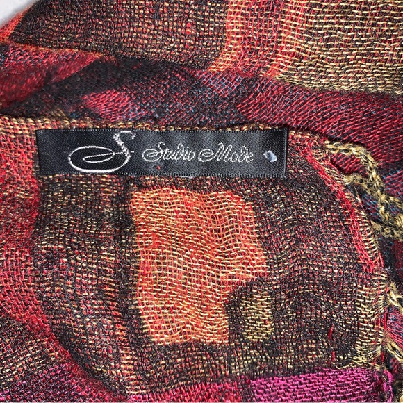 🆕 Fall Gorpcore Granolacore Cozy Scarf Colorful Knit Neck Wrap Fringe Earthtone - Picture 6 of 8